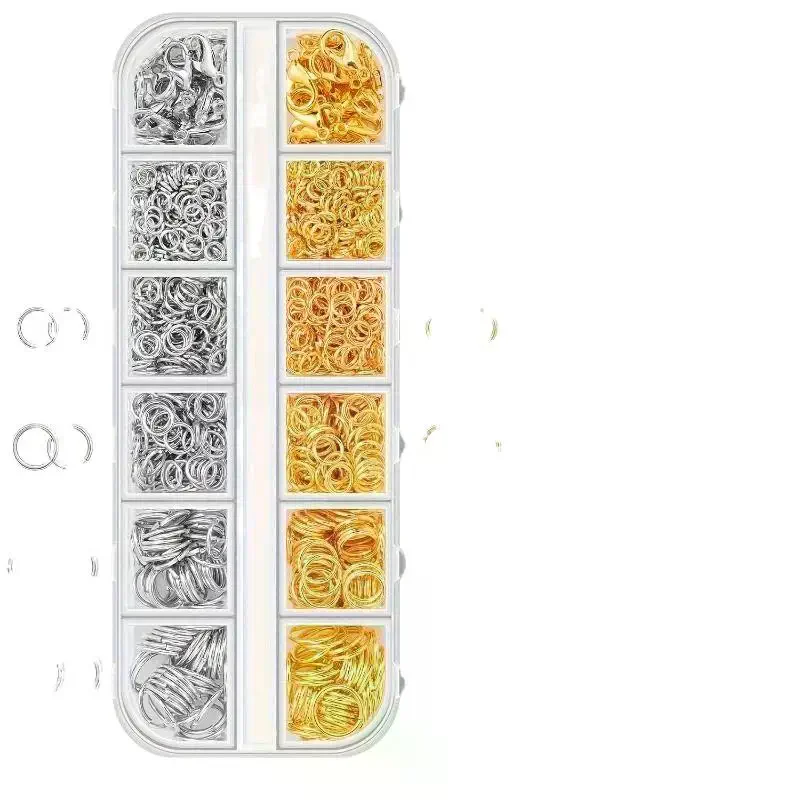 1200PCS Jump Rings Craft Set with Lobster Clasps Pliers Tweezers for DIY Jewelry Making Beginners