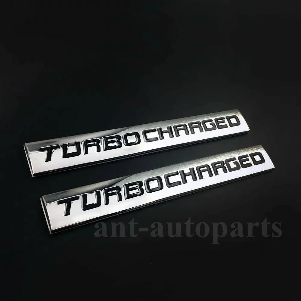

2 шт. металлические хромированные эмблемы с TURBOCHARGED, значок на задний багажник автомобиля, наклейка, дизель