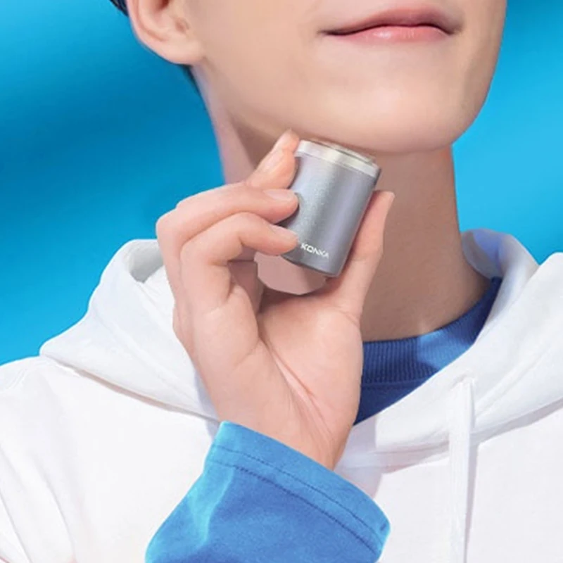 Alat cukur listrik USB kecil tampilan digital cerdas logam portabel pengisian cepat secara keseluruhan IPX7 pencukur daya kuat tahan air