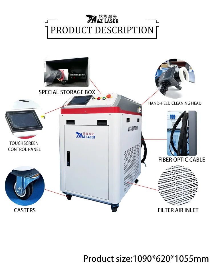 

Импульсный лазерный очиститель волоконного типа, портативная лазерная установка для удаления оксидов, краски и ржавчины