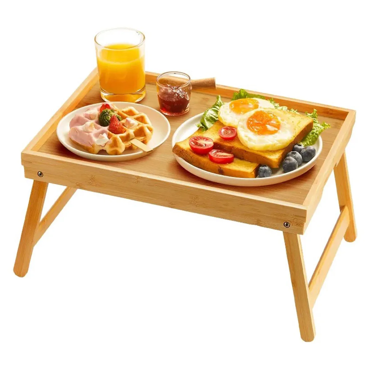 Nanzhu Bed Mini Laptop Computer Table Foldable Lazy Study Small Fresh Wooden Computer Table