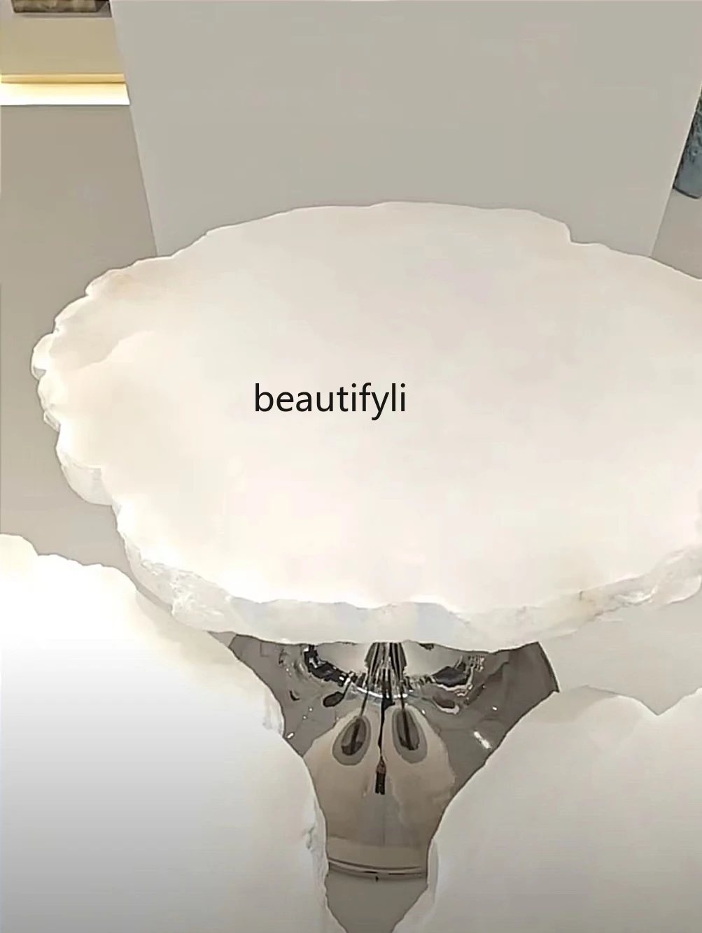 Irregular special-shaped side table designer living room, petal luxury stone light luxury high-end coffee table combination