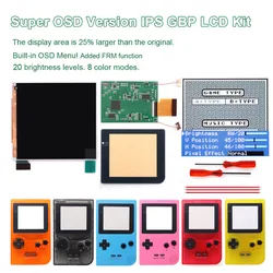 HISPEEDIDO GBP Q5 Larger IPS Screen LCD Display Build in OSD for Gameboy Pocket 8 Color Retro Pixel Screen Mod Kits with Shell