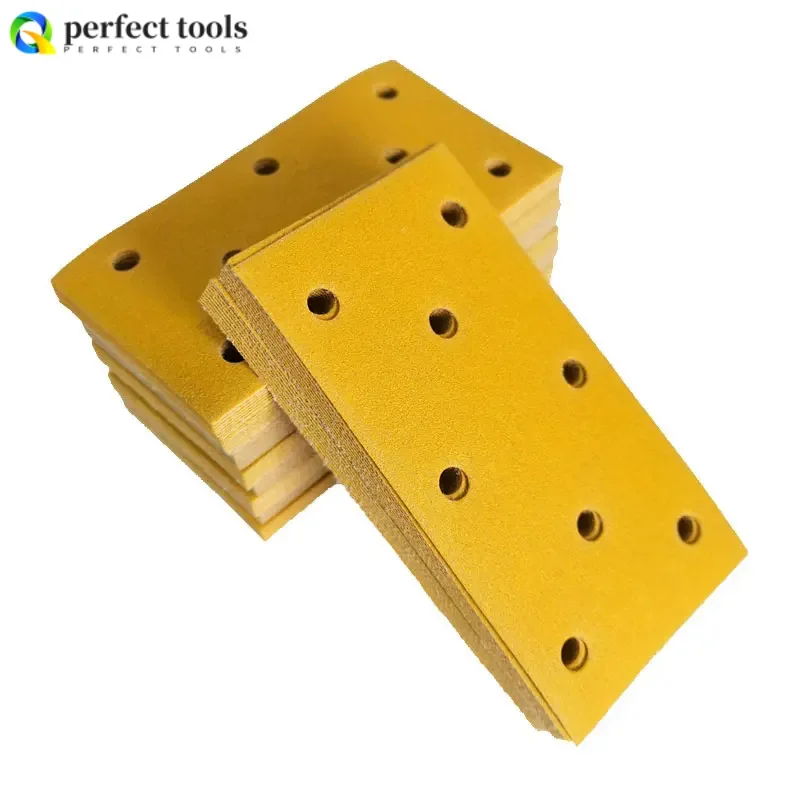 8-Hole Rectangular Dry Grinder Sandpaper 95/180mm Grinding Atomic Ash Putty Flocking Pneumatic Dry Sanding Sandpaper