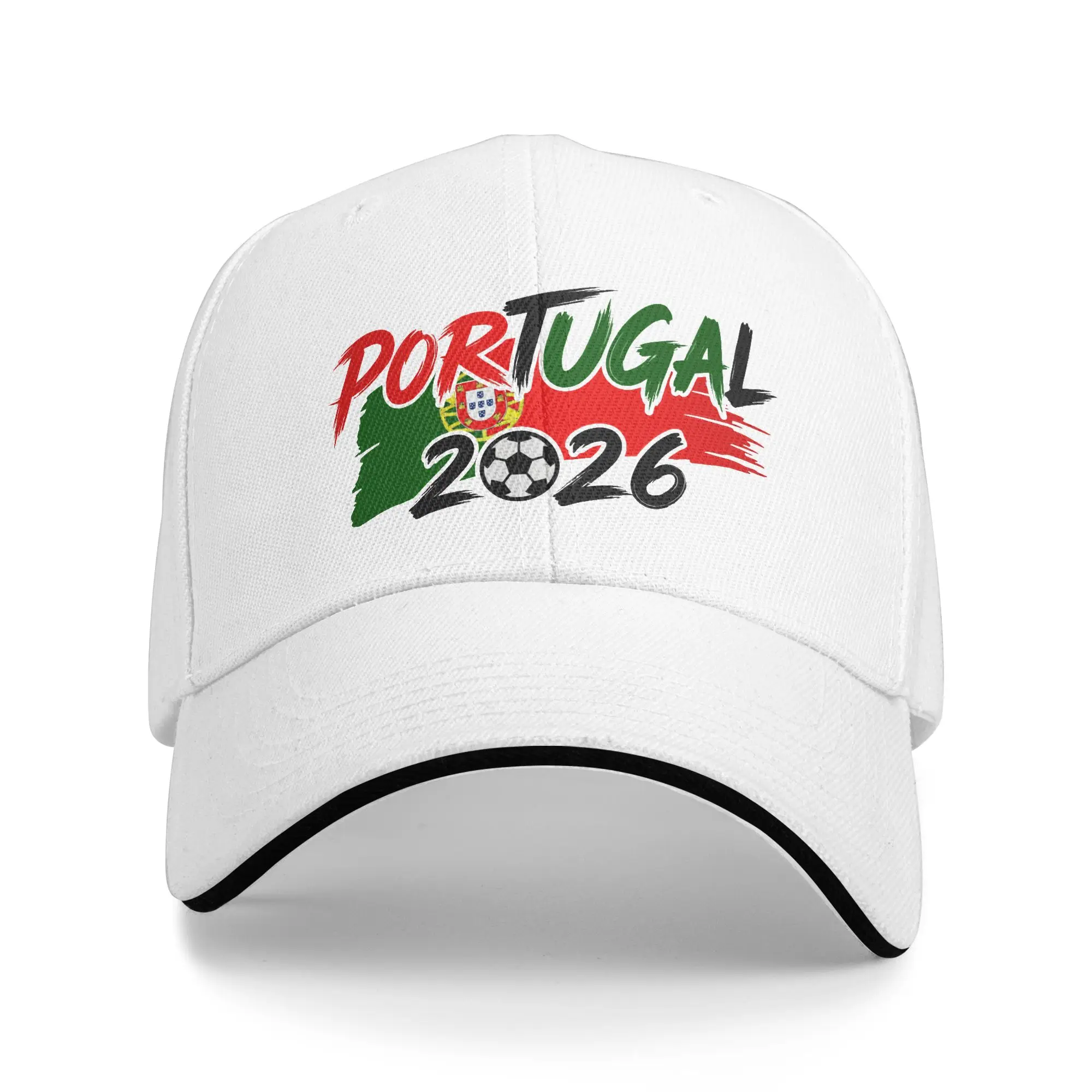 Boné de Sol Unissex para Jogo de Futebol de Portugal 2026, Boné de Beisebol Novo com Proteção Solar para EUA, Canadá e México
