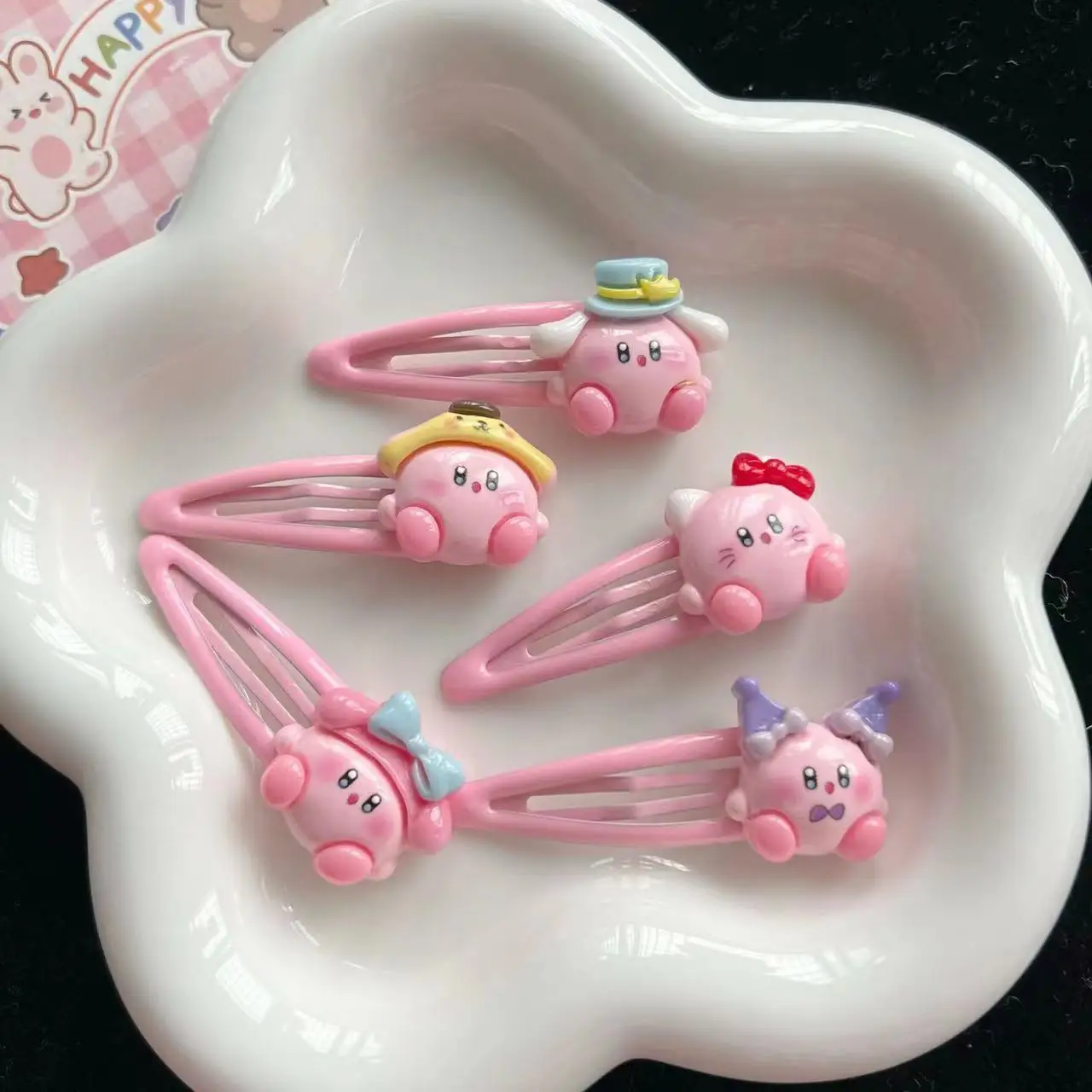 1~10pcs Cute Kirby BB Hair Clip Sweet and Lovely Girl Side Hair Clip Student Duckbill Hair Clip view 6