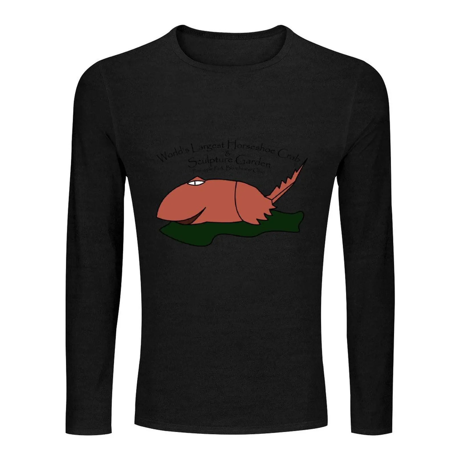 Crabbie World's Largest Horseshoe Crab Long T-Shirt cute tops plus size tops anime customized t shirts black t shirts for men