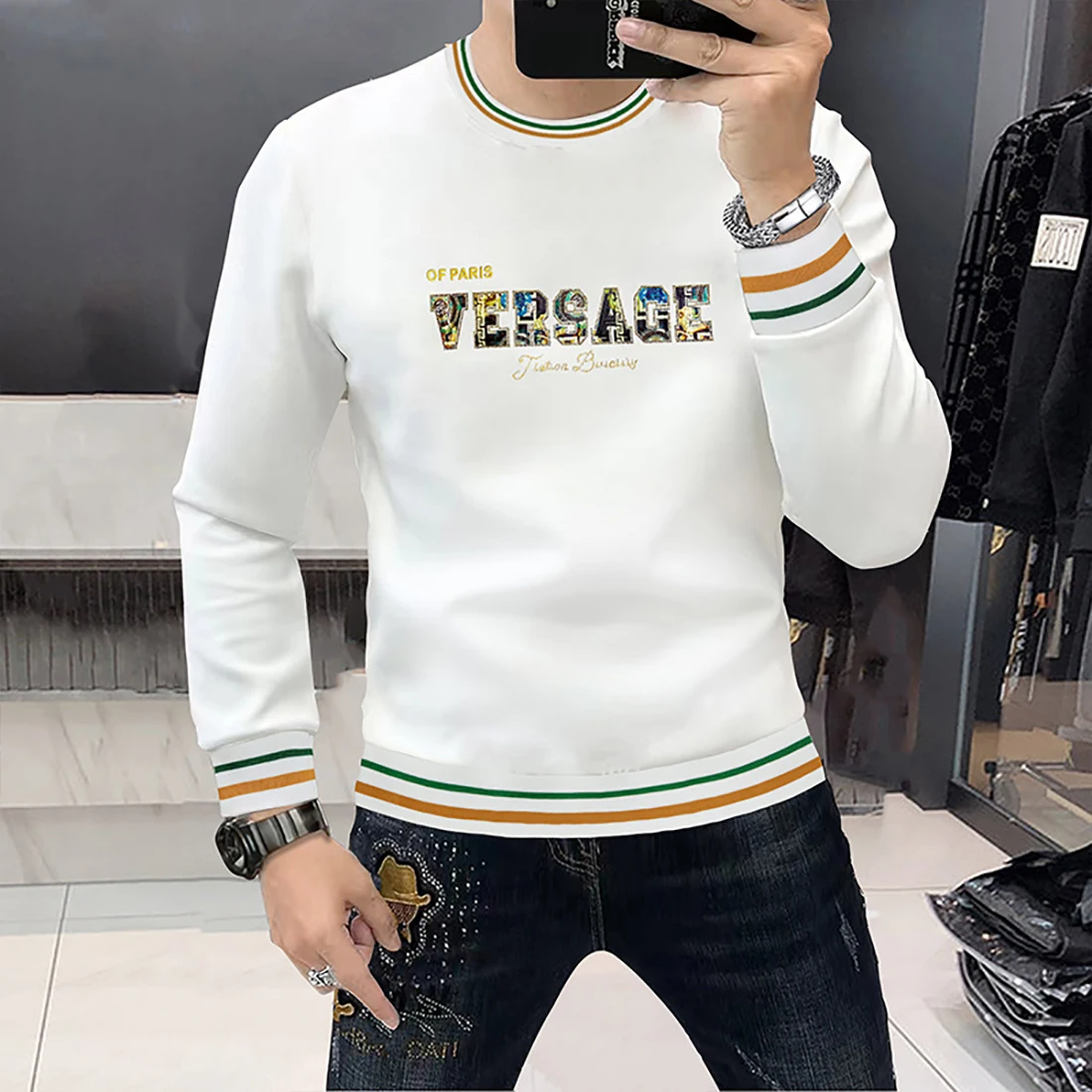 Men's Hoodie Luxury Trendy Causal Man Sweater 2024 New Autumn Winter Thick Warm Pullover Hot 3D Letter Design Tops Clothing 4xl