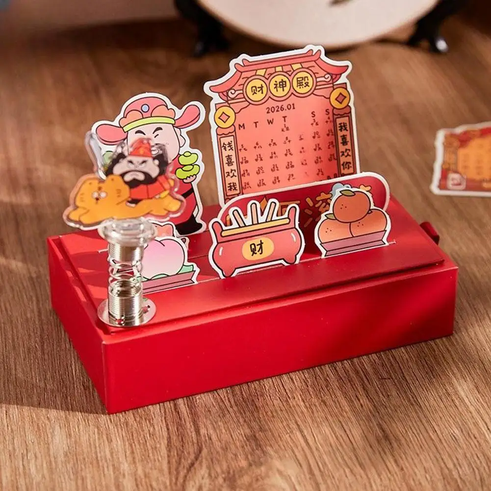 

Настольный календарь «Бог богатства» на 2026 год, ежедневный ежемесячный планировщик, настольные заметки для домашнего офиса, планирование расписания, подарки, домашний декор