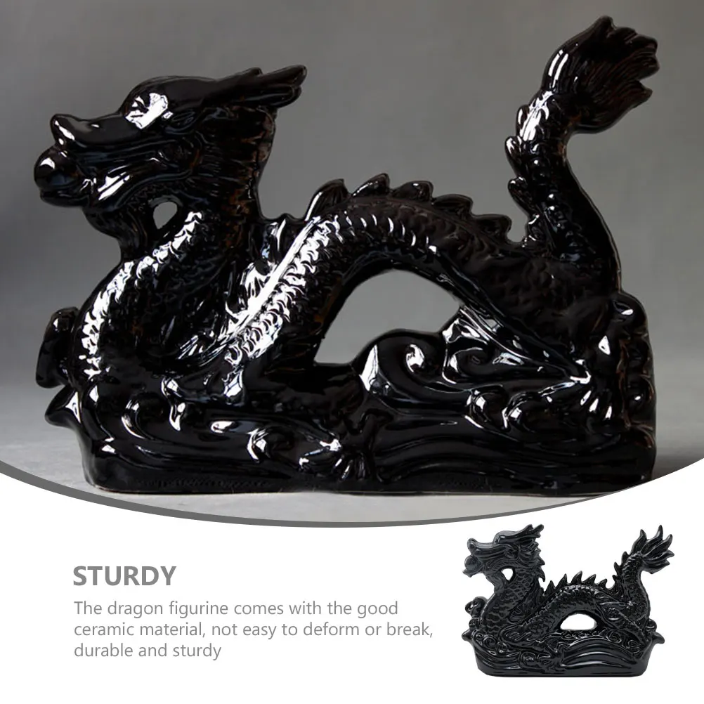 

Cabinet Ceramic Statue Dragon Ornament Chinese Style Beast Figurines New Year's Creative Decorative Sculpture