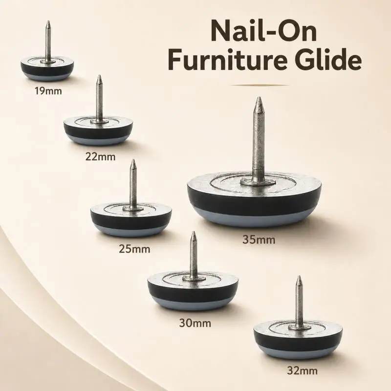 4/8/12pcs Round Silent Gliding Pads Furniture Leg Sliders Table Sofa Chair Floor Protectors