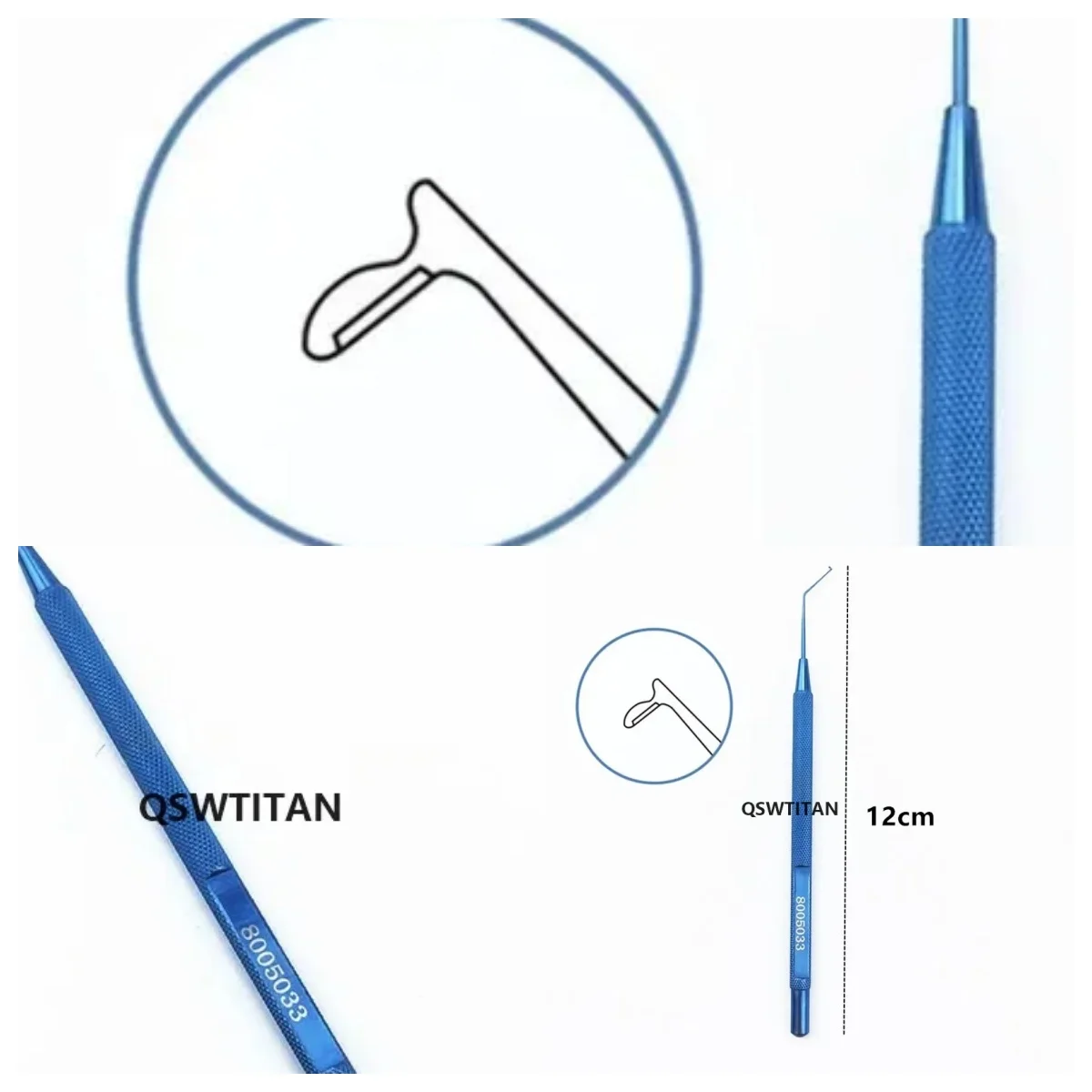 Gancio per vivavoce per pupilla piccola Fukasaku da 1 pezzo - Strumento chirurgico per occhi di precisione