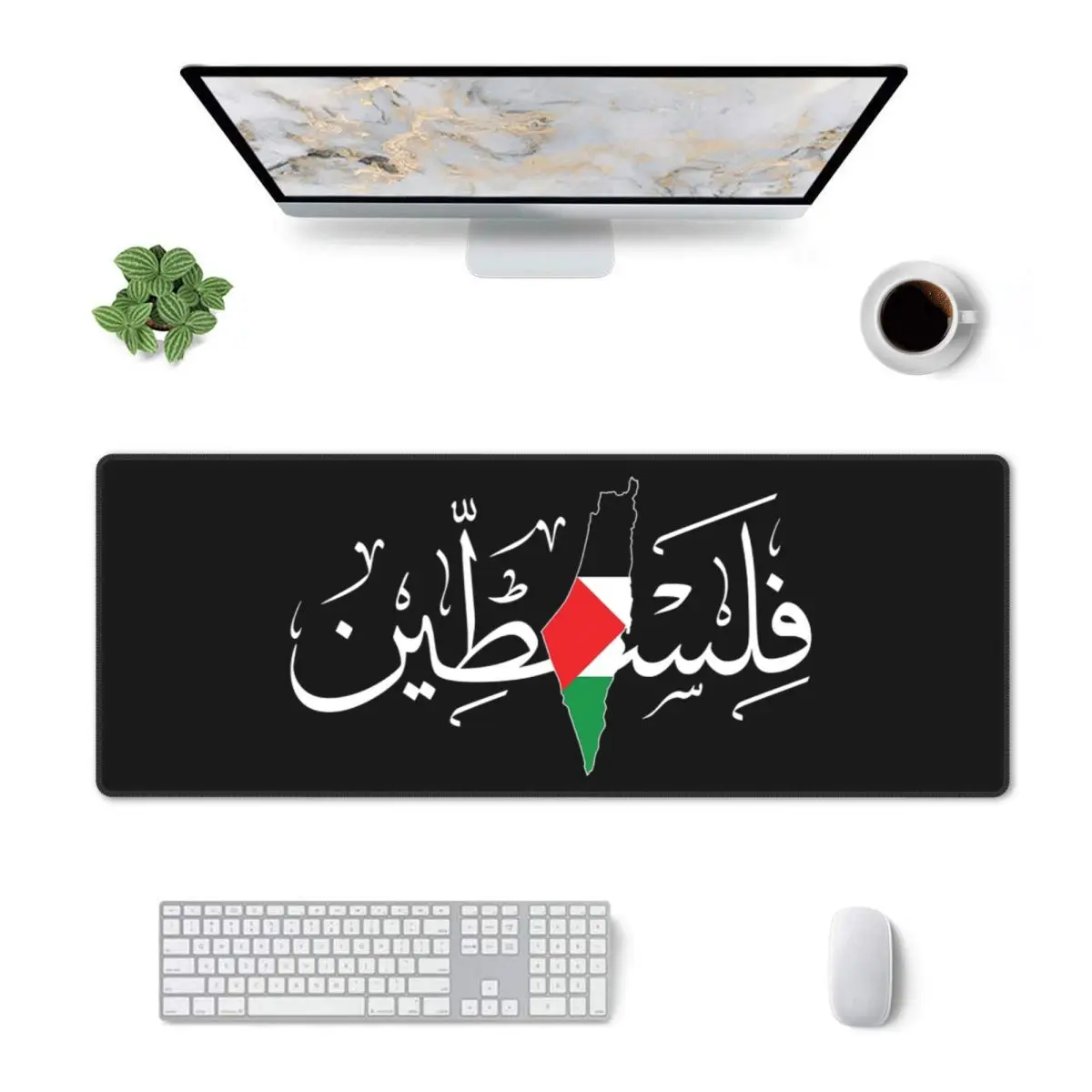Large Mouse Pad Palestinie Arabic Calligraphy Name Gamer PC Laptop Mats Keyboard Carpet Computer Gaming Desk Mat