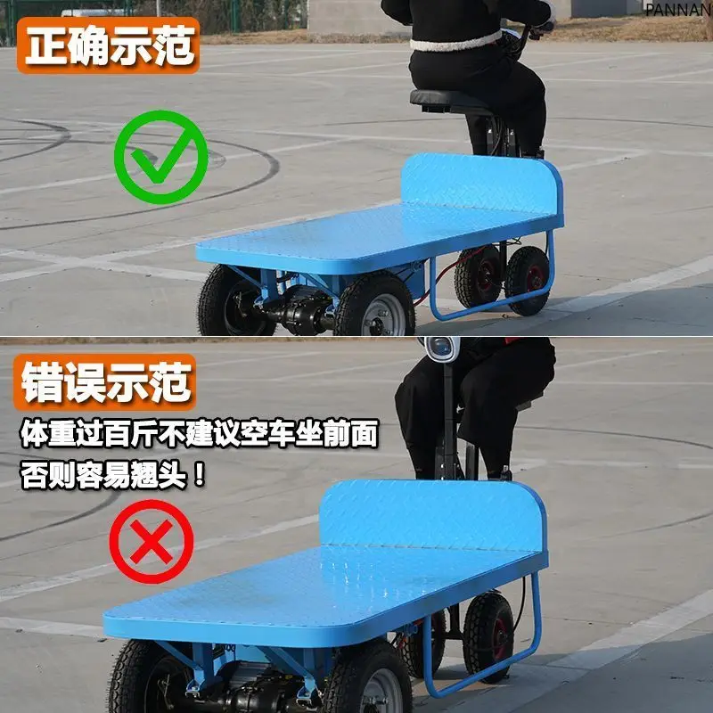 Electric flat truck construction site trolley agricultural greenhouse transportation stall truck