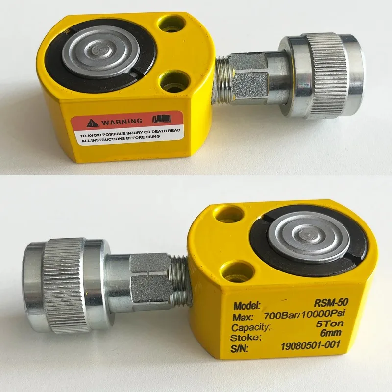 Ultra Thin 5 10 20 30 50 75 100 Ton Single Acting Portable Hydraulic Cylinder Low Height Hydraulic Jack