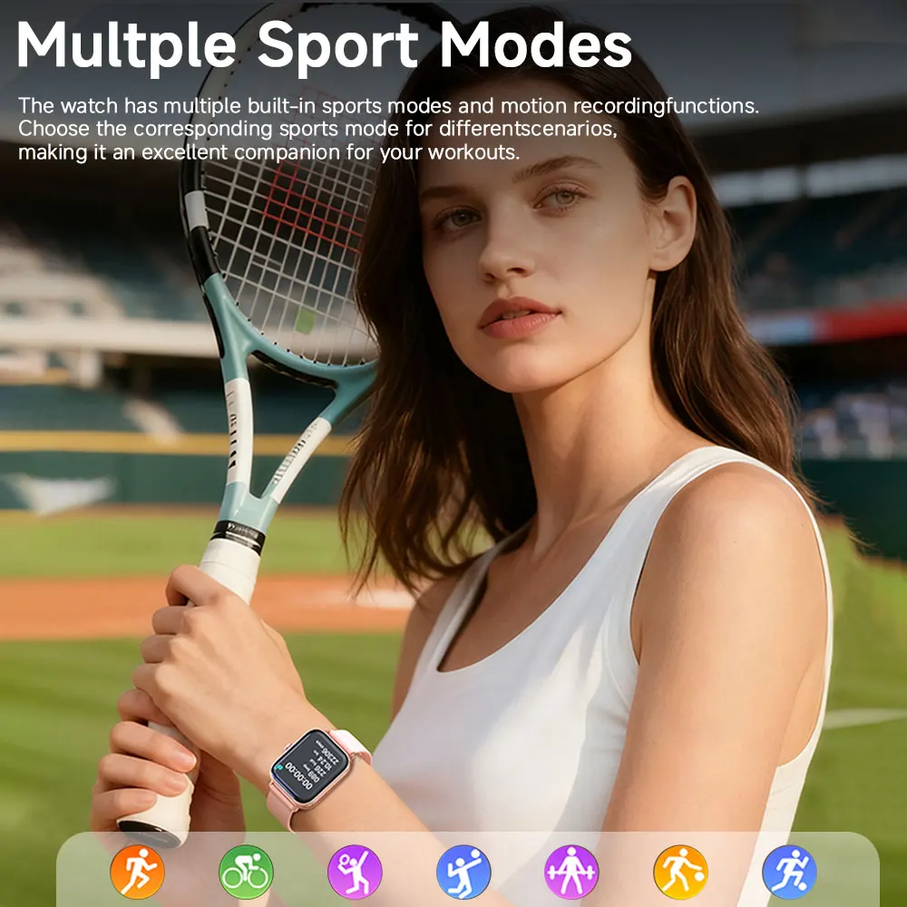 ساعة ذكية رقاقة طاقة منخفضة للغاية لـ Andorid/IOS بلوتوث مكالمة تحكم بالموسيقى مساعد صوتي رياضي جسم معدني هدايا عيد الميلاد
