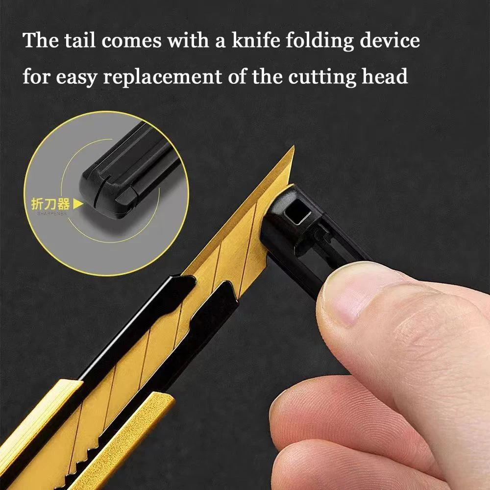 Fizz High Carbon Utility Knife Aluminum Small Box Cutter Wallpaper DIY Handicraft Carving ножик канцелярский cute art supplies