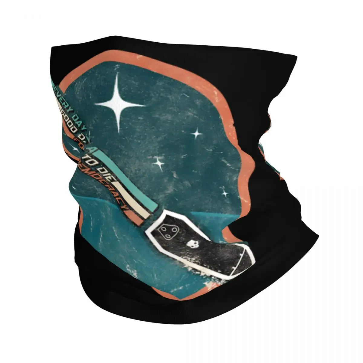 For Democracy Helldivers 2 Malevelon Retro Headband Neck Thin Men Women Hiking Tube Scarf Face