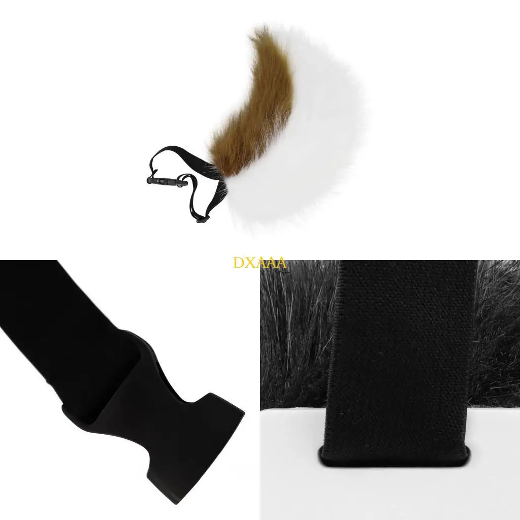 

DXAA Flexible Plush Costume Tail for Various Scenarios Easy Wear Clean Cosplay Tail