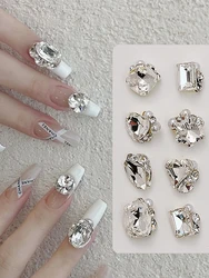 5pcs  Heart-shaped and Irregular Stackable Rhinestone Nail Art DIY Decoration