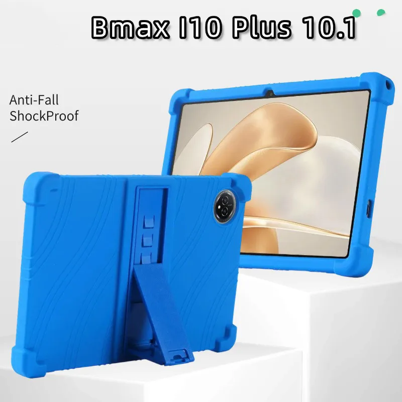 

Противоударный мягкий силиконовый чехол для планшета для Bmax I10 Plus 10,1 дюйма, регулируемая подставка, полный защитный чехол