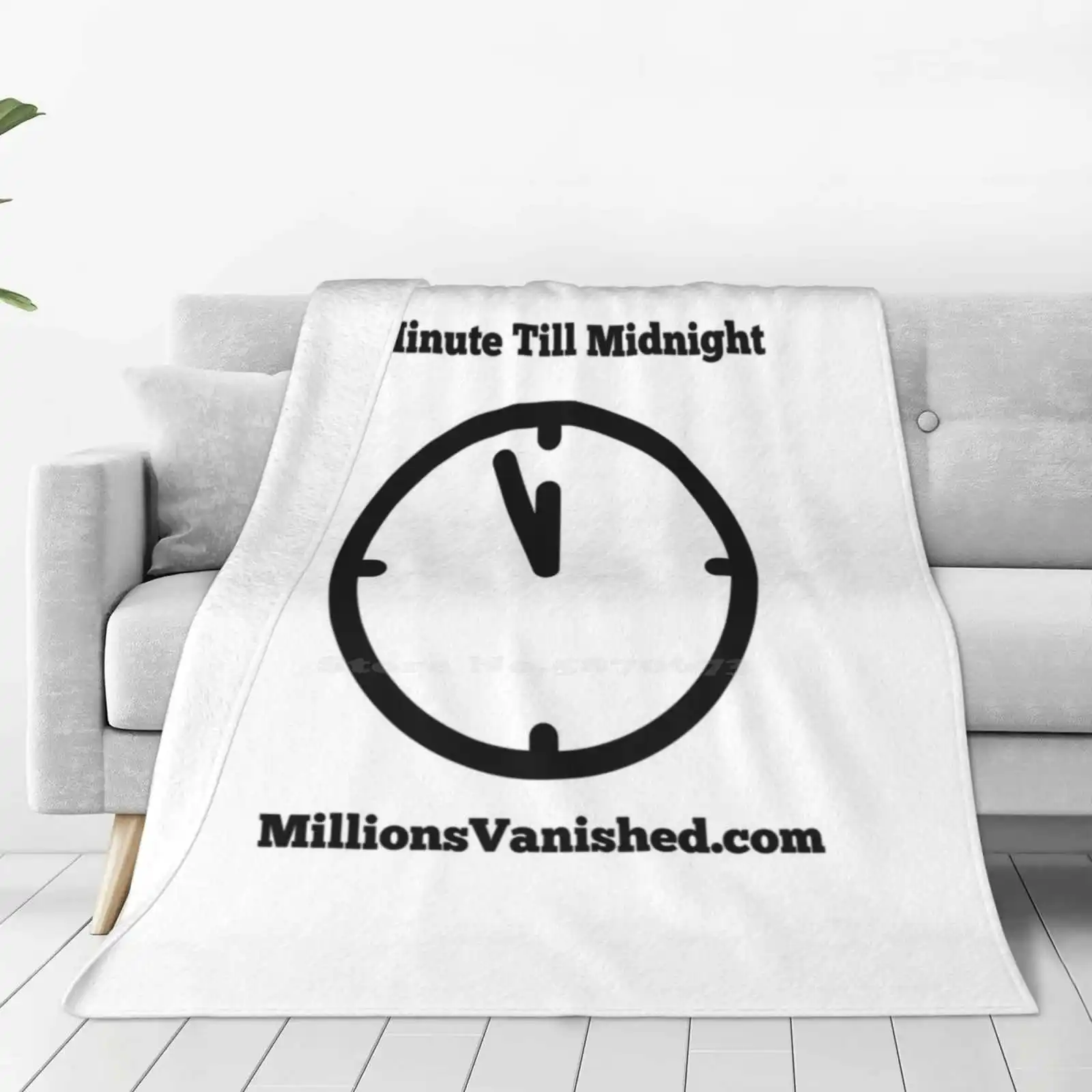 1 Minute Till Midnight-Christian Soft Warm Light Thin Blanket Christian Products End Times Day Of The Lord Eschatology