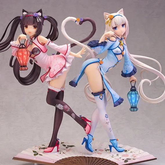 

Alphamax Skytube Anime Nekopara Chocolat And Vanilla Cheongsam Ver. Pvc Action Figure Anime Figure Model Toys Collection Doll