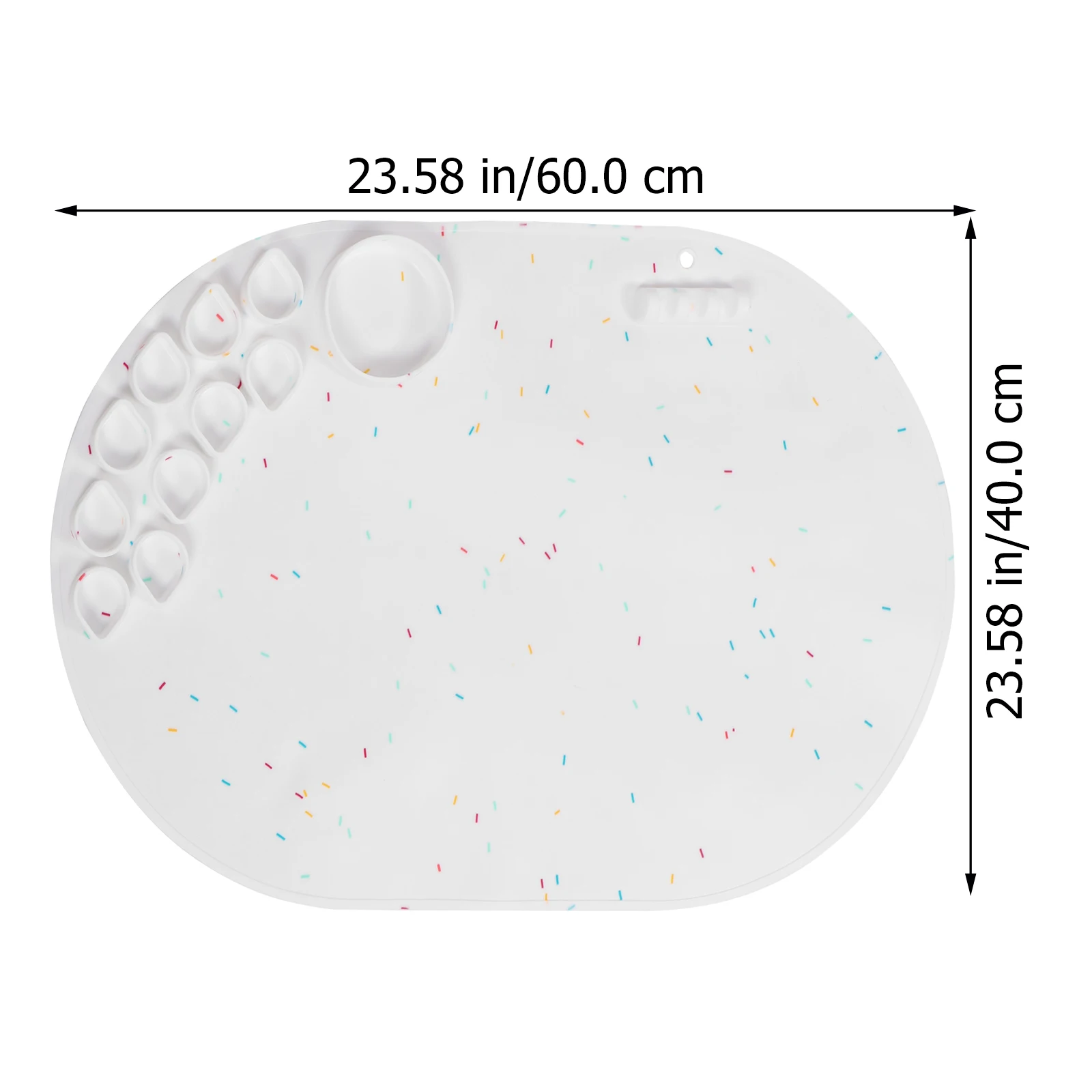 

Drawing Mat Silicone for Artist Mats Paint Nonstick Craft Painting Oval Large Pad