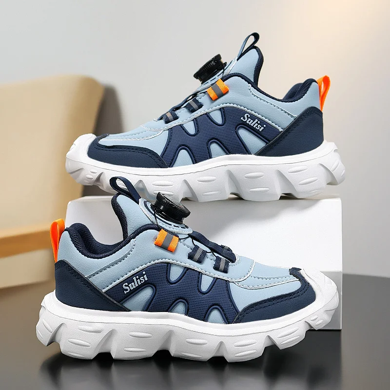 

A pair of children's four-season leather sports shoes, soft, comfortable, wear-resistant casual shoes, size 28-39，JT-H133