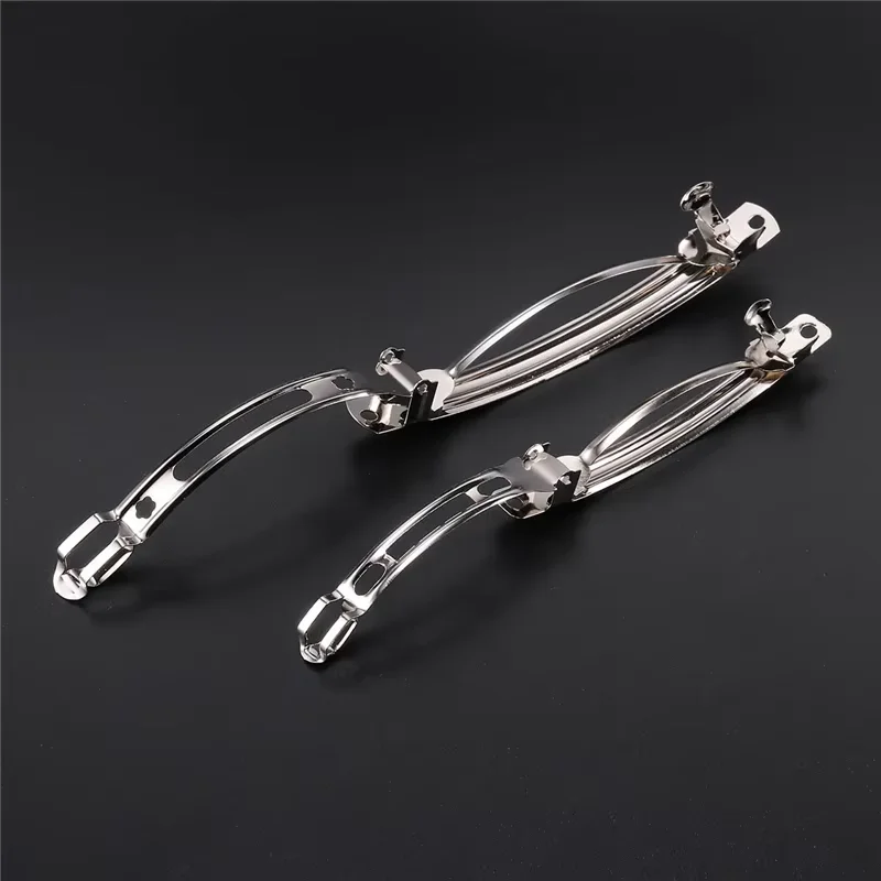 20Pcs/lot Blank Width Hair Clips Setting Rhodium Bow Hairpin For Jewelry DIY Making Automatic Hairclip Accessories