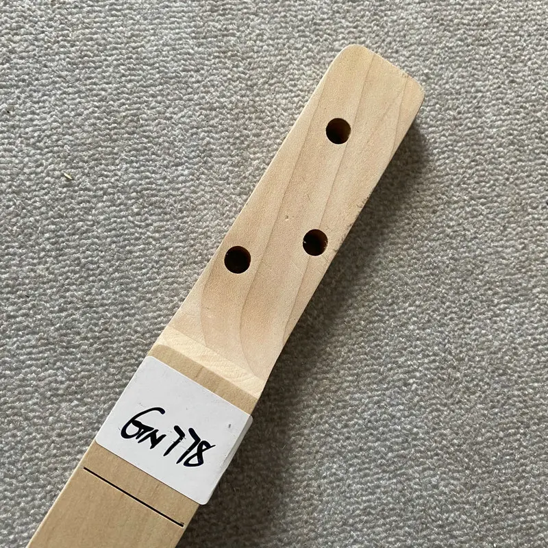GN778 3 String Electric Guitar Unfinished Guitar Neck No Frets No Paints for Custom Order DIY Replace