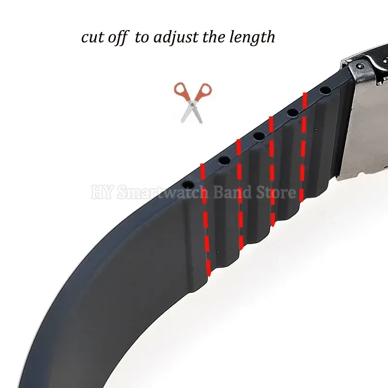 18mm 20mm 22mm 24mm Silicone Watch Strap for Seiko for Huawei GT4/3/2 Sport Quick Release Bracelet Dustproof Rubber Wrist Band