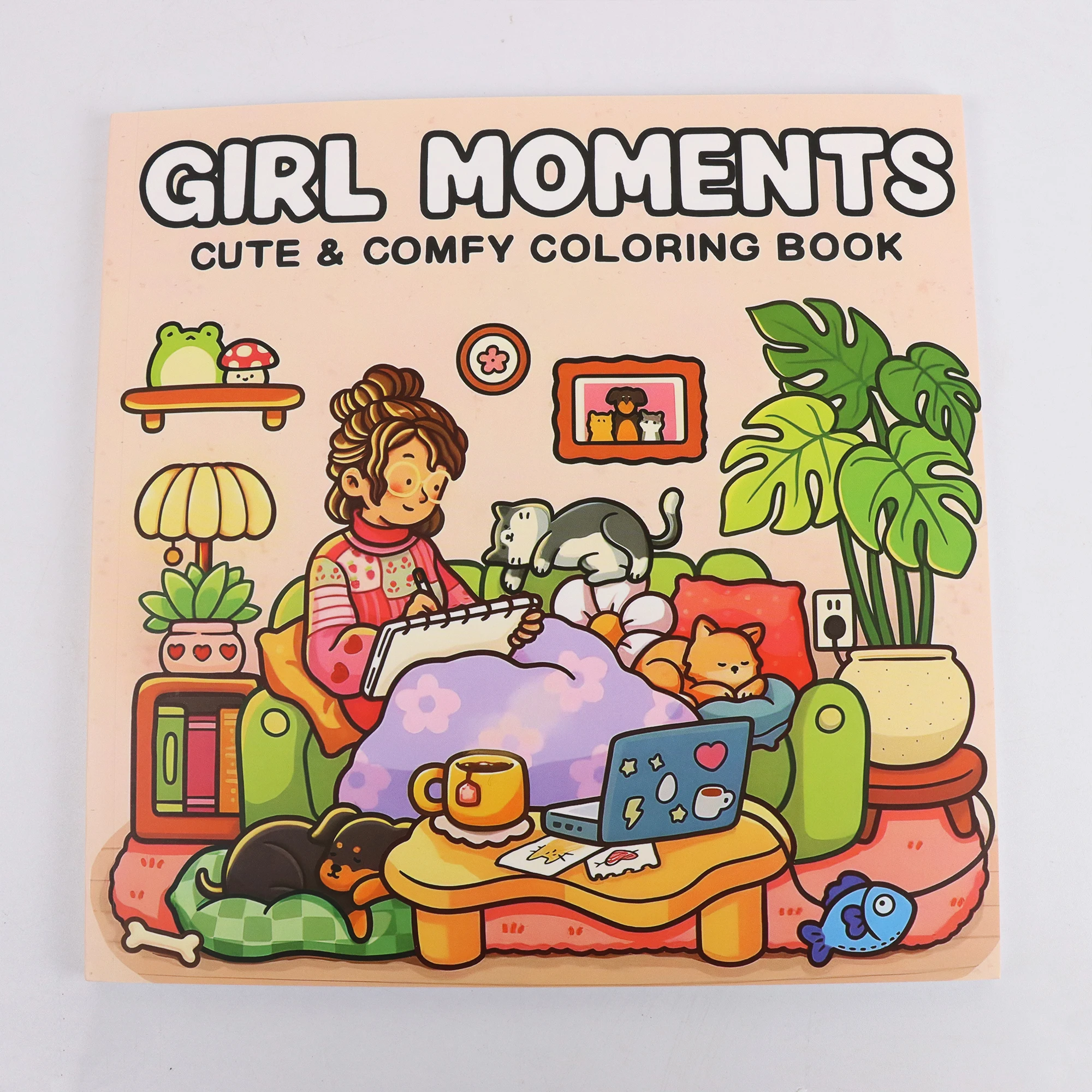 Relaxation Moments: Coloring Book for Adults Featuring Cute Cozy Daily Activities for Relaxation