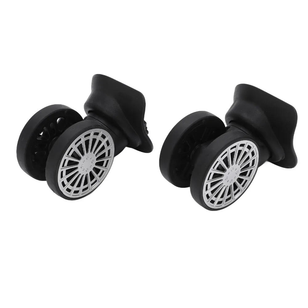 1 زوج ارتداء عجلات دوارة مقاومة الأمتعة عالية تحمل كتم عجلات دوارة عالمية عجلات استبدال العجلات