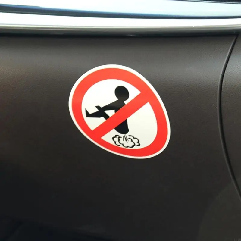 124B Interesting Civilization Sticker Do Not Fart Sticker No Farting Waterproof Rear Glass Car Sticker Decoration