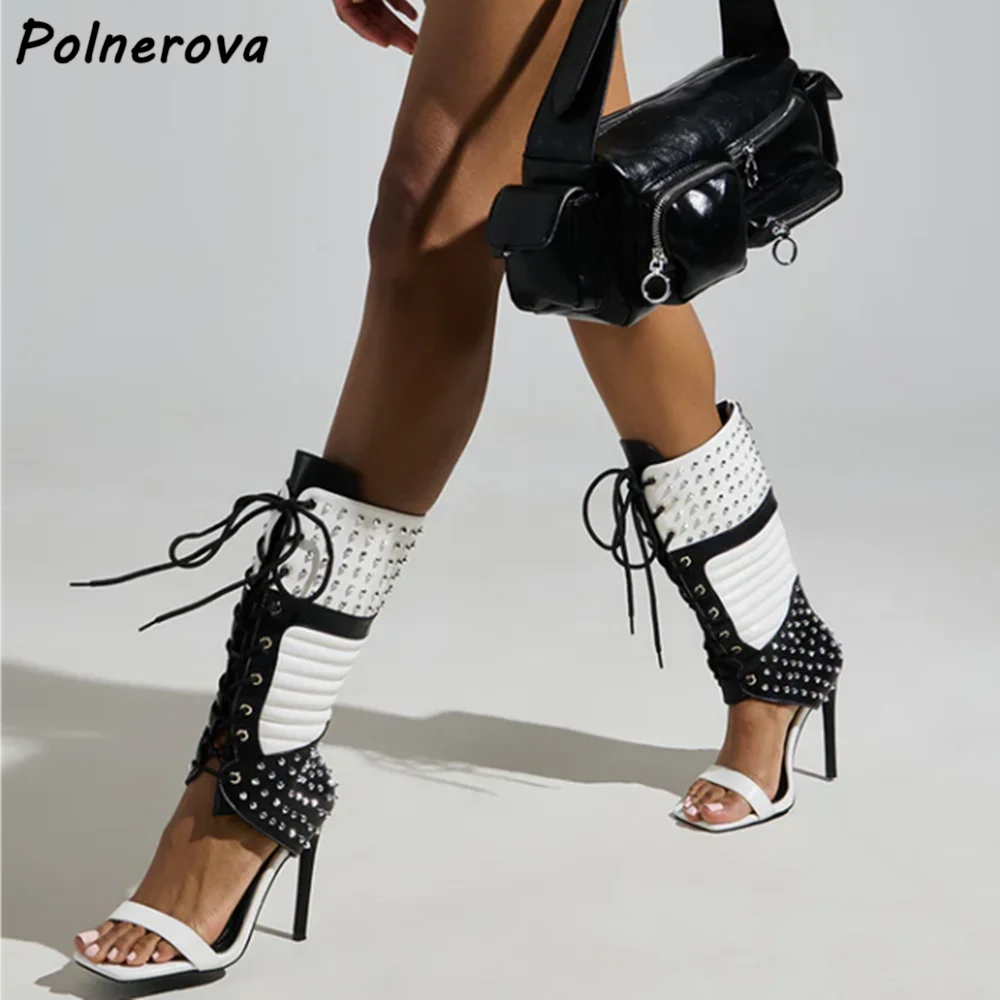 

Gold Hollow Sandals Boots T Strap Thin Heels Buckle Strap Solid Summer Sexy Shoes Women Fashion Elegant Vocation Stiletto Shoes
