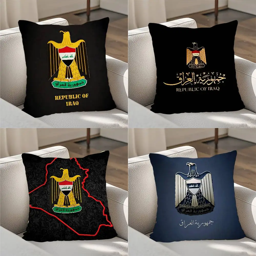 

I-Iraqi Iraq National Flag Pillow Case Luxury Double-sided For Car Pillows 45x45 Cushions Cover Home And Decoration Sofa Pillow
