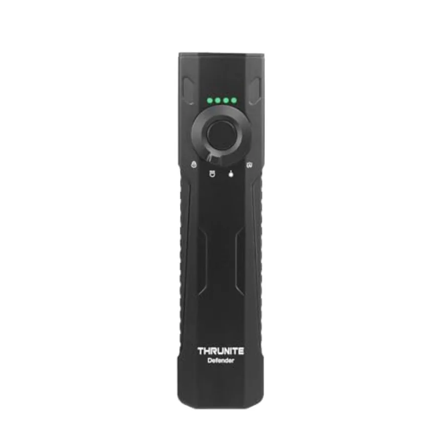

Defender 3-in-1 Flat EDC Flashlight, 1600LM White LED, Green Beam and UV, USB-C Rechargeable Pocket Flashlight, Magnetic Base a