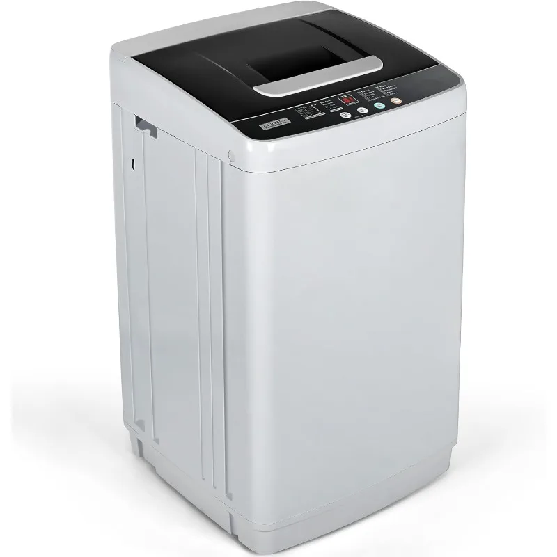 Lavadora portátil Euhomy, lavadora compacta de 0,9 pies cúbicos con 10 programas, 5 niveles de agua, bomba de drenaje y pantalla LED