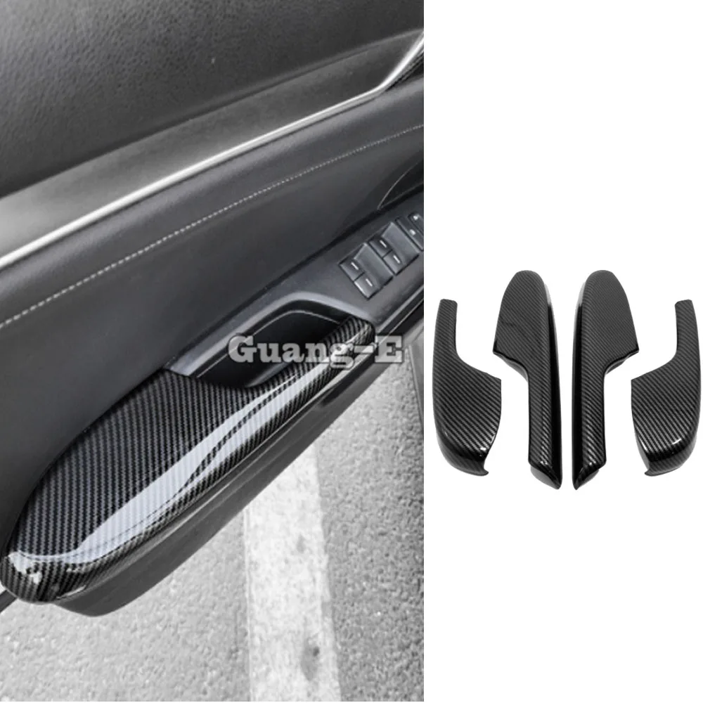 

Для Honda Civic 10 2016 2017 2018 2019 2020 2021 Автомобильная внутренняя дверная ручка, подлокотник, панель, аксессуары, отделка из углеродного волокна