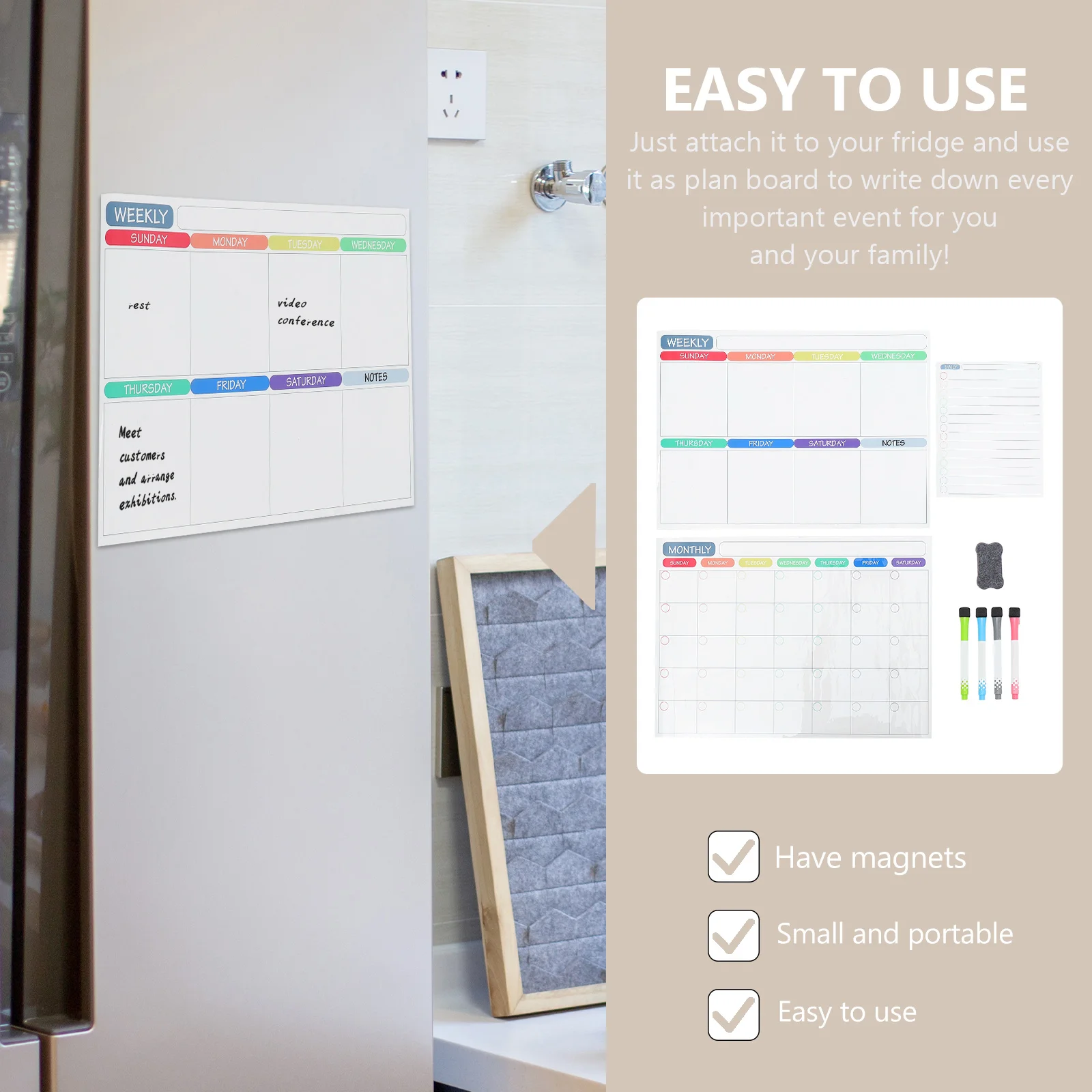 

To-do-list Chart Fridge Whiteboard Calendar Message Leaving Sticker The Pet Daily Schedule Planner