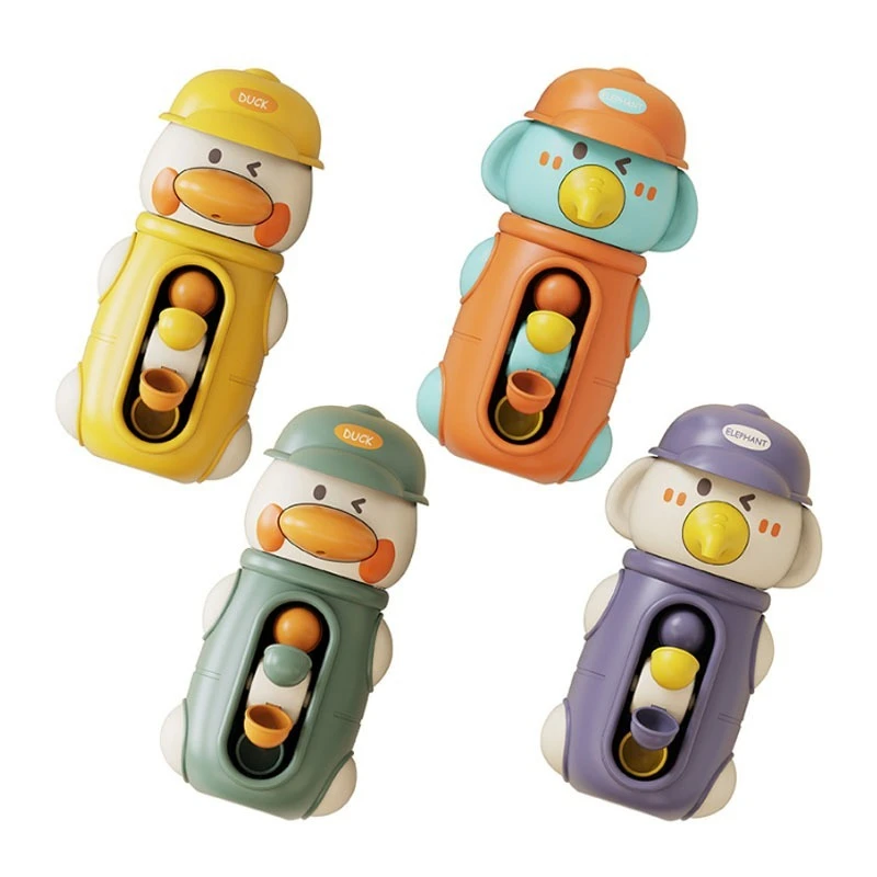 New Cute Duck & Elephant Bath Toys Set - Interactive Waterwheel Sprinkler for Baby Bathtime Fun, Educational Animal Shower Toys