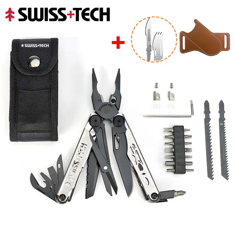 newest-swiss-tech-37-in-1-folding-multitool-pliers-multi-tool-scissors-replaceable-saw-blade-edc-outdoor-equipment