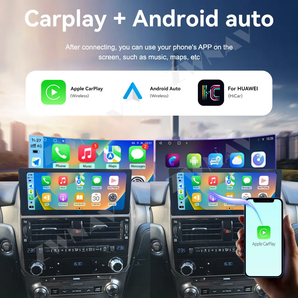 

12.3 Inch Screen Car Stereo Radio For Lexus GX400 GX460 2014-2022 Android 14 Wireless Carplay GPS Navigation Head Unit Auto