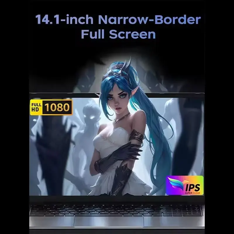 Laptop Intel Core I9 9900 com Windows 11, 16GB de RAM, 1TB SSD, Tela 4K HD, Laptops Portáteis Slim para Jogos, Computador de 14.1 polegadas para Escritório