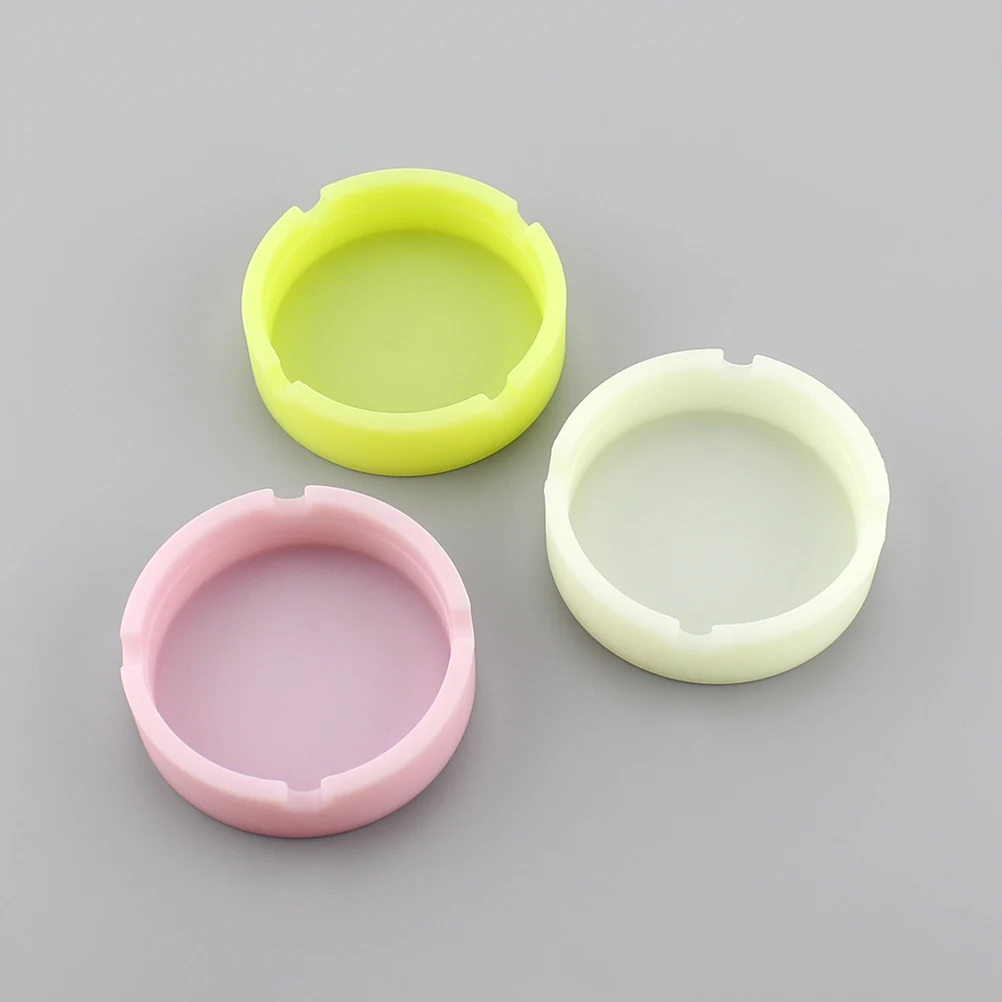 

Luminous Ashtray Metal Luxury Closed Original Desk Accessories Cigar Outdoor with Silicone Portable Funny