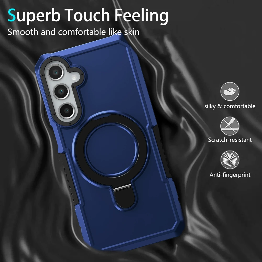 Luxuriöse Panzer-Halterungshülle für Samsung Galaxy A03S A05 A06 A13 A15 A16 A22 A23 A24 A32 A33 A35 A52 A55 mit Ringhalter und Standfunktion – Detail 11