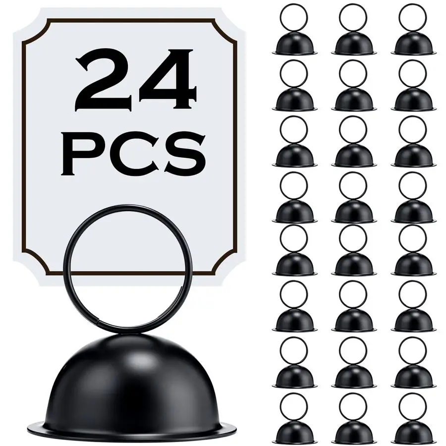 

Pcs Christmas Place Card Holders Metal Table Number Holders Table Stand Sign Tabletop Menu Stands Sign for Wedding Christmas Res
