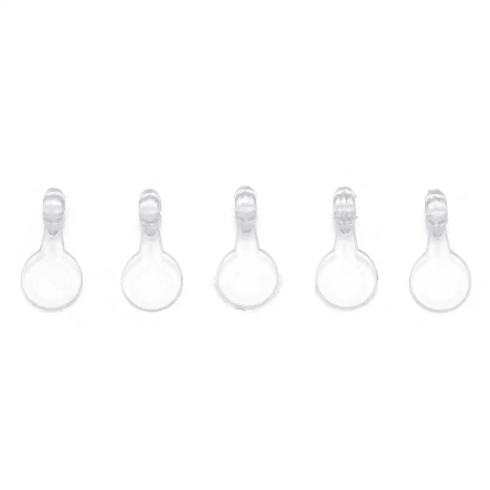 

500 Pcs 9mm Glue On Pendant Bails Transparent Small Flat Pad Pendants Bails Clear Cabochon Pendants for Jewelry Pendant Making