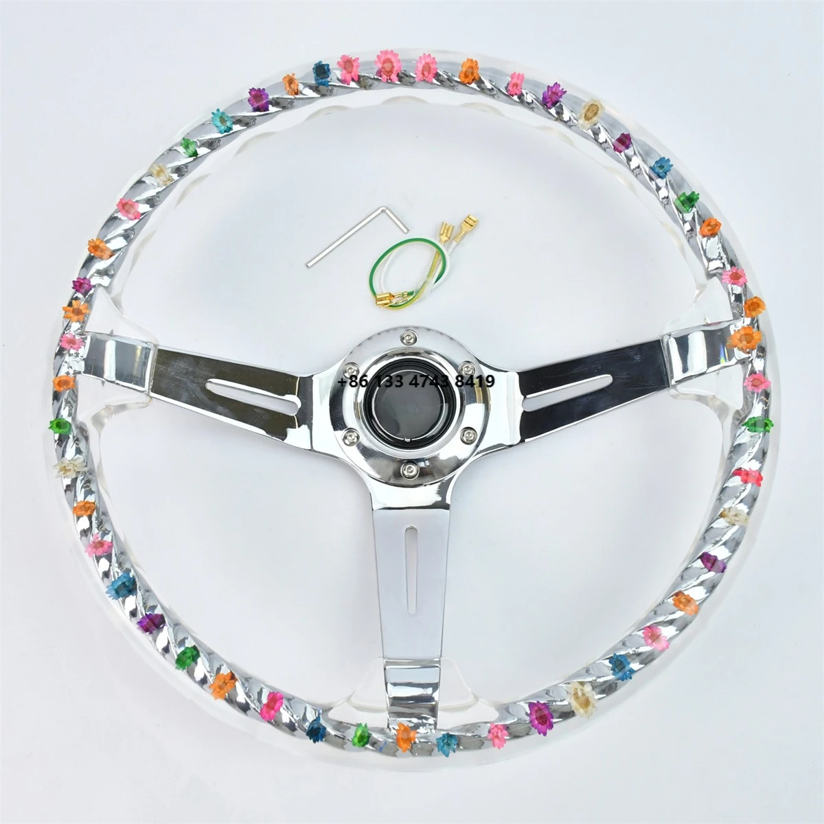 custom killer steering wheel racing transparent flower steering wheel